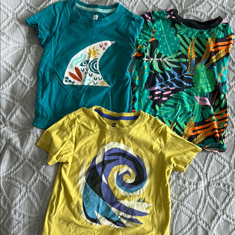 Blue and Yellow Short Sleeve Tees with Bold Designs